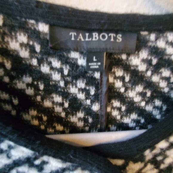 Talbots tweed wool blend coat stadium length weekends size Large - Picture 8 of 14